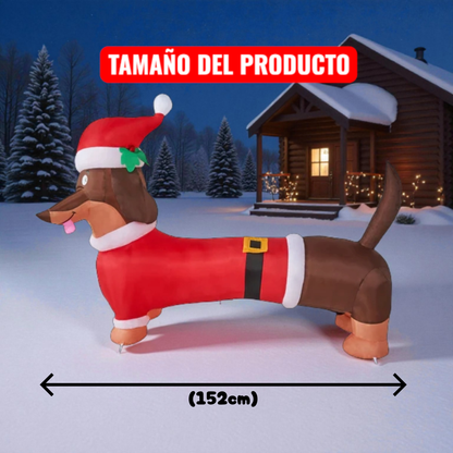 Decoración Inflable Perro de Navidad 1,5 m