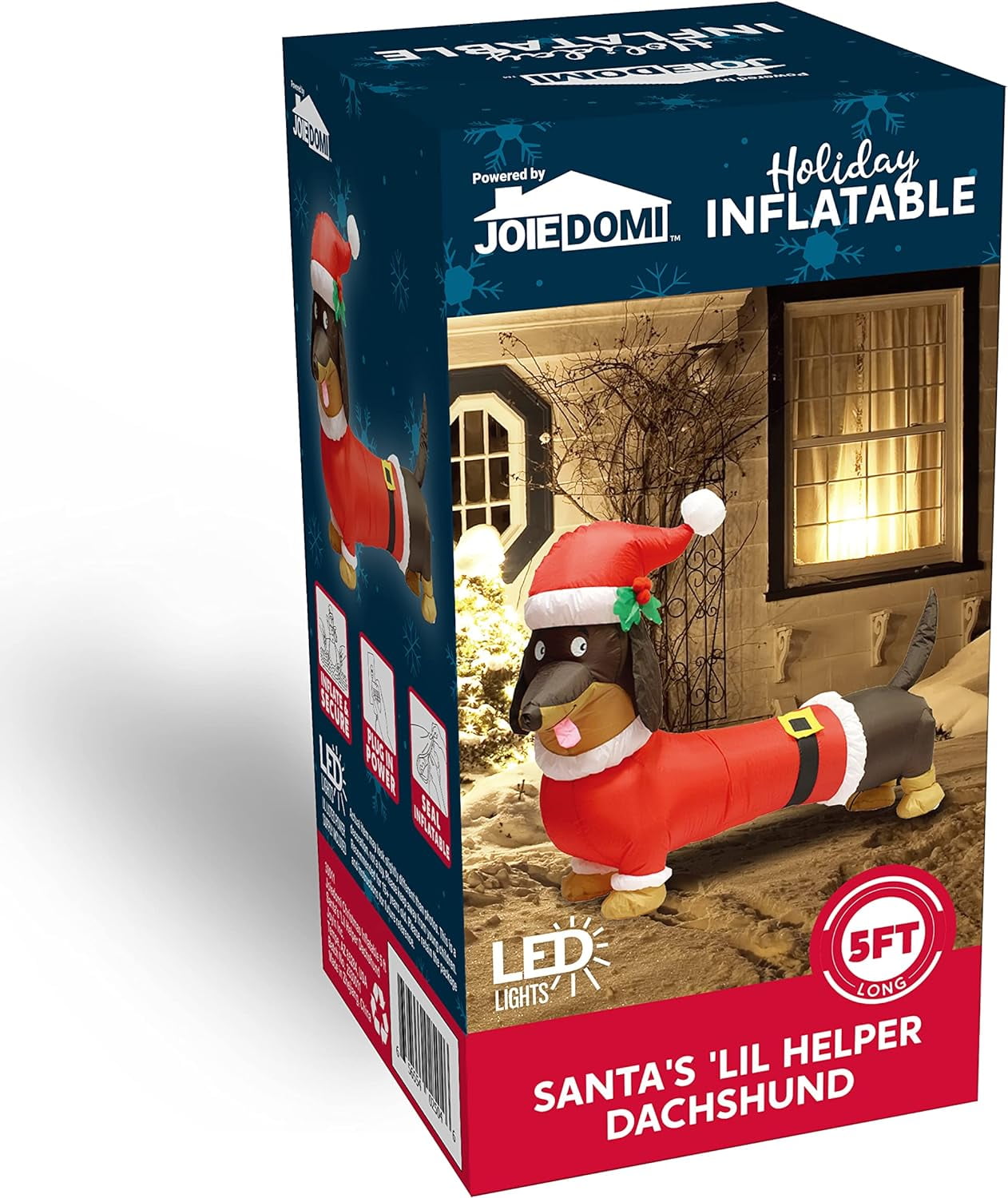 Decoración Inflable Perro de Navidad 1,5 m